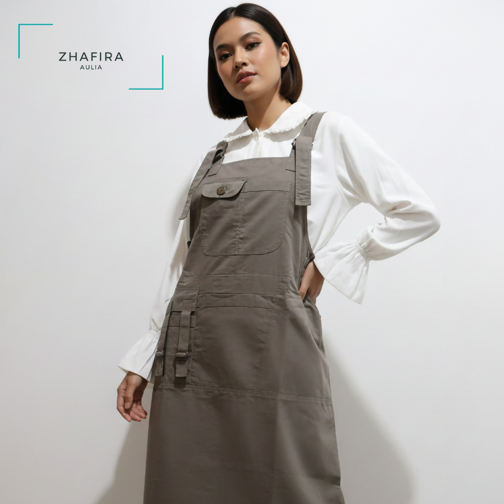 Myrtle Overall Midi Dress Overall by ZHAFIRA AULIA Official