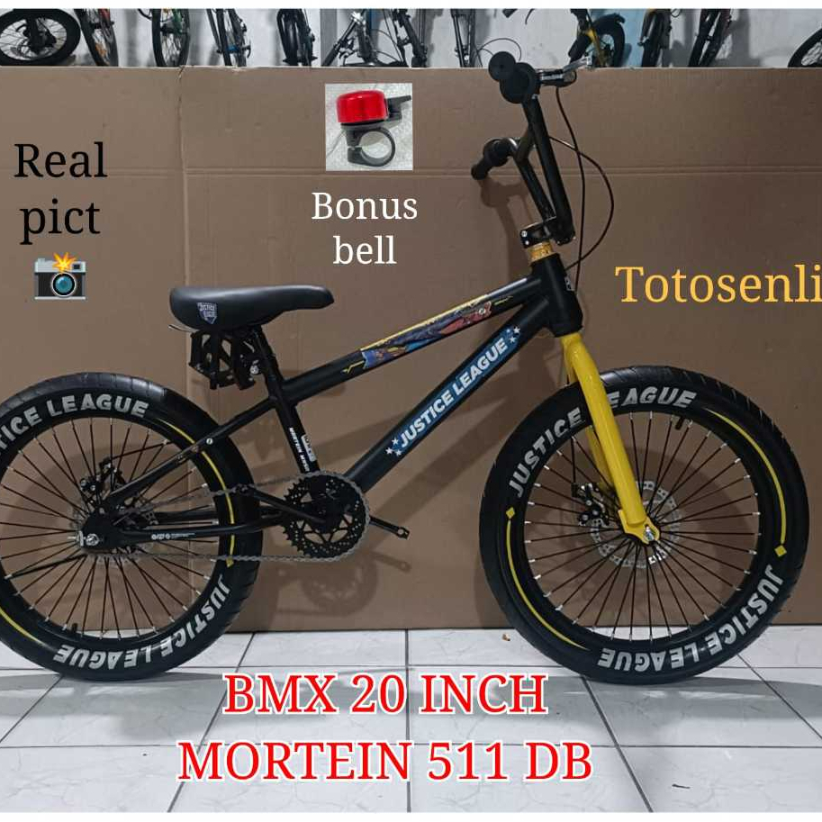 sepeda anak laki laki bmx 20 inch vortec 3.0  bmx 20 mortein 511 rem cakram sepeda anak bmx 20 inch