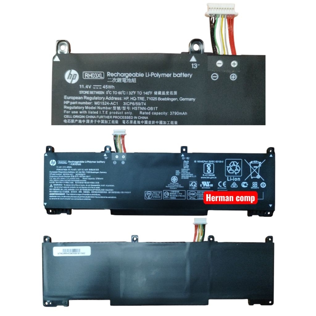 Original Baterai HP ProBook 430 G8 440 G8 450 G8 630 G8 640 G8 RH03XL HSTNN-IB9P HSTNN-OB1T HSTNN-IB