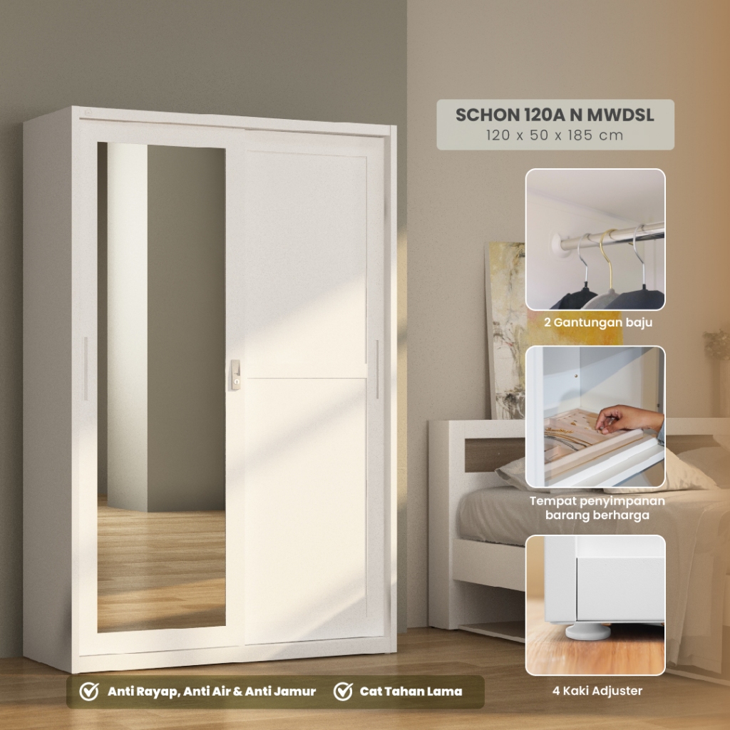 Lemari Besi / Lemari Baju Pira Metropolis / Lemari Pakaian Pira Metropolis (Lemari Baju Pira Schon S