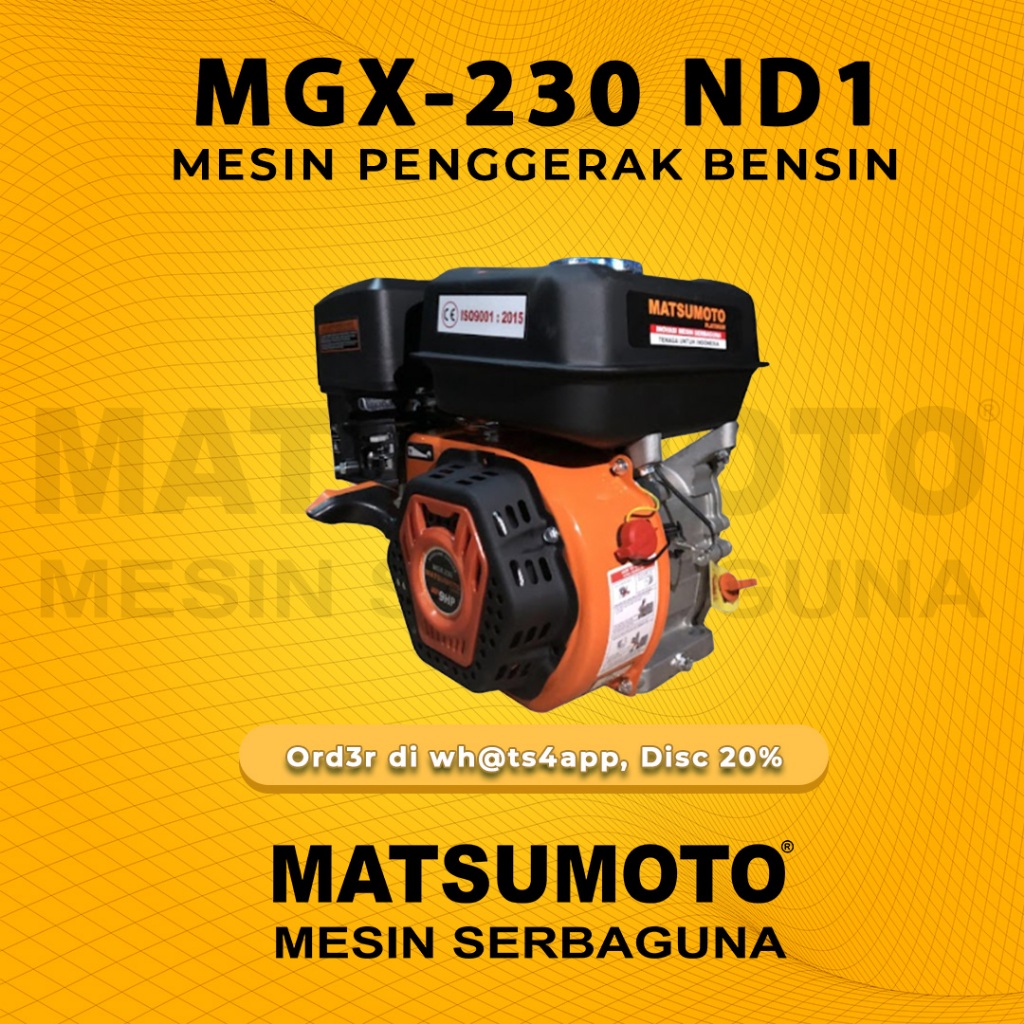 MATSUMOTO MESIN PENGGERAK BENSIN MGX-230 DAYA POWER 8 HP