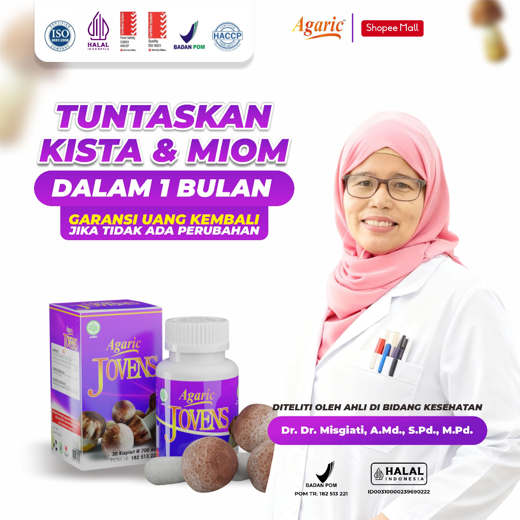 Agaric Jovens - Obat Herbal Kista Miom Benjolan Kanker Ovarium Tumor Bartholin Endometriosis Serviks