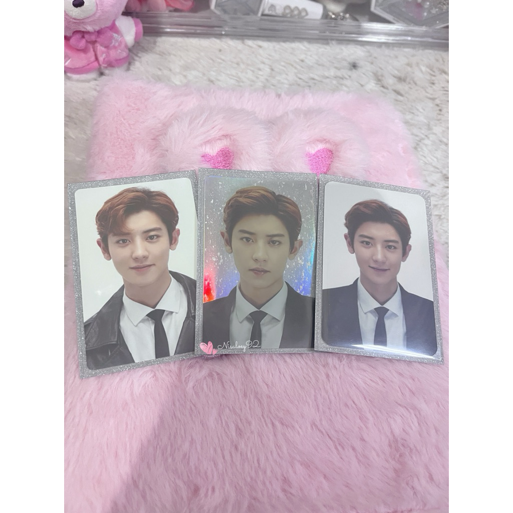 PHOTOCARD CHANYEOL OFFICIAL rare hd (tihol, elyxion sticker, exo stamp)