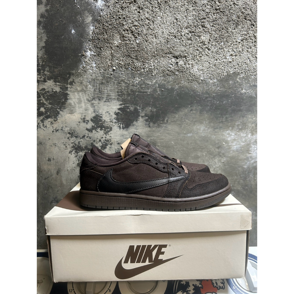 Nike air jordan 1 low travis scott velved brown (100% authentic)