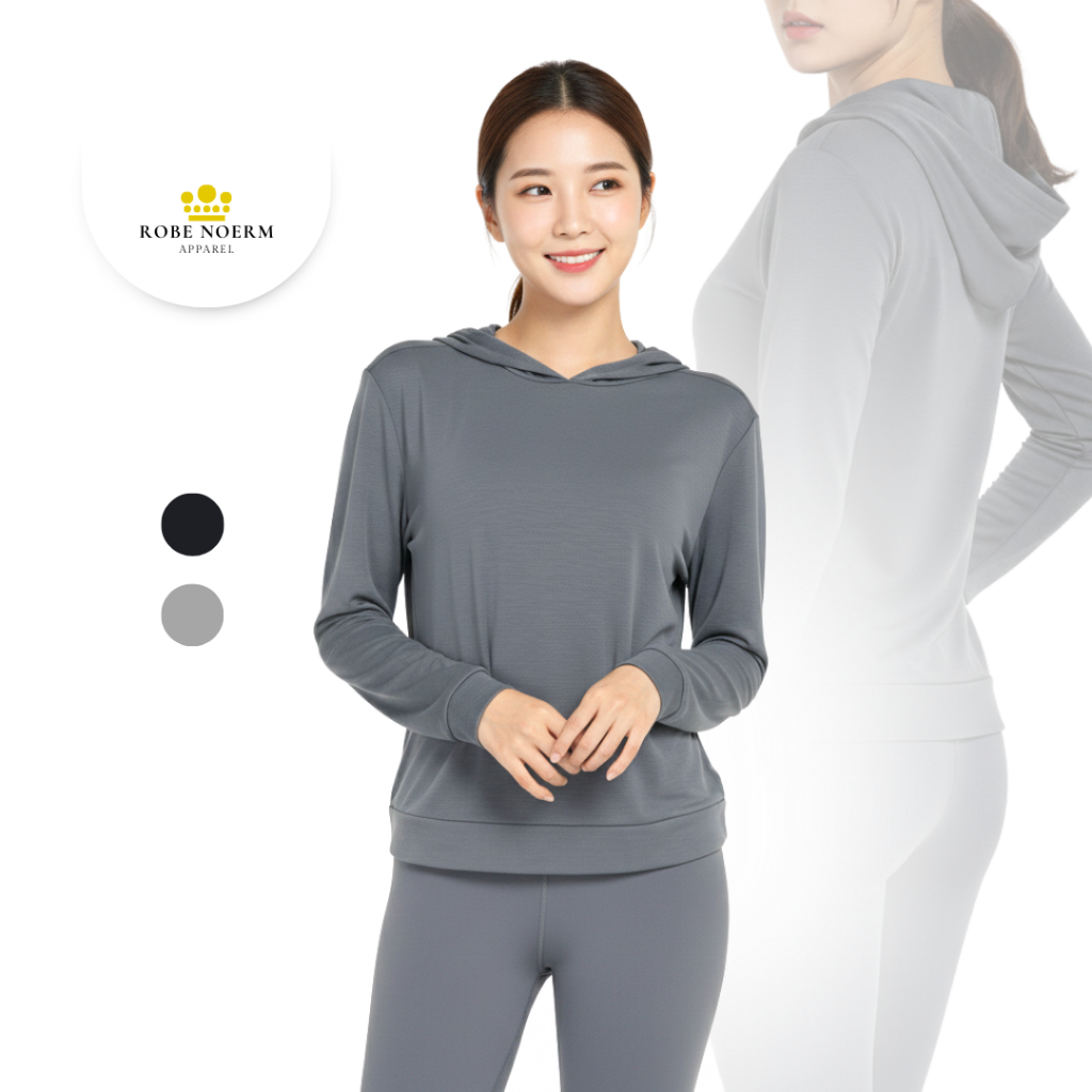 Sweater Hoodie Basic Wanita Katun Bambu Premium | Jaket Hoodie Polos Ultra Soft & Breathable