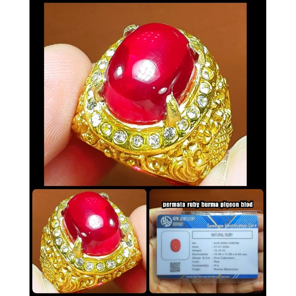 permata ruby boll asli tambang burma myanmar jumbo HQ