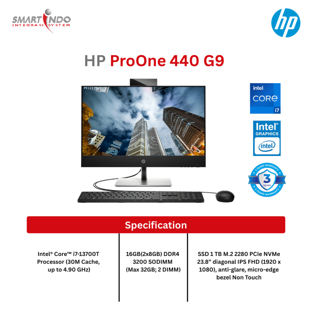 ProOne 440 G9 9E483PT (i7-13700T,16GB,1TB SSD,WIN 11 PRO, 333 )