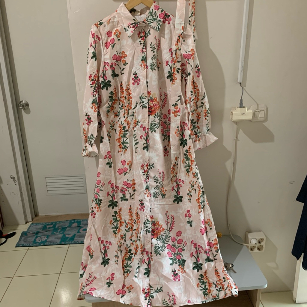 Dress Bunga BKK - Gamis BKK Bunga - Gamis Bunga BKK - Dress Pantai Bunga - Outer Panjang bunga bunga