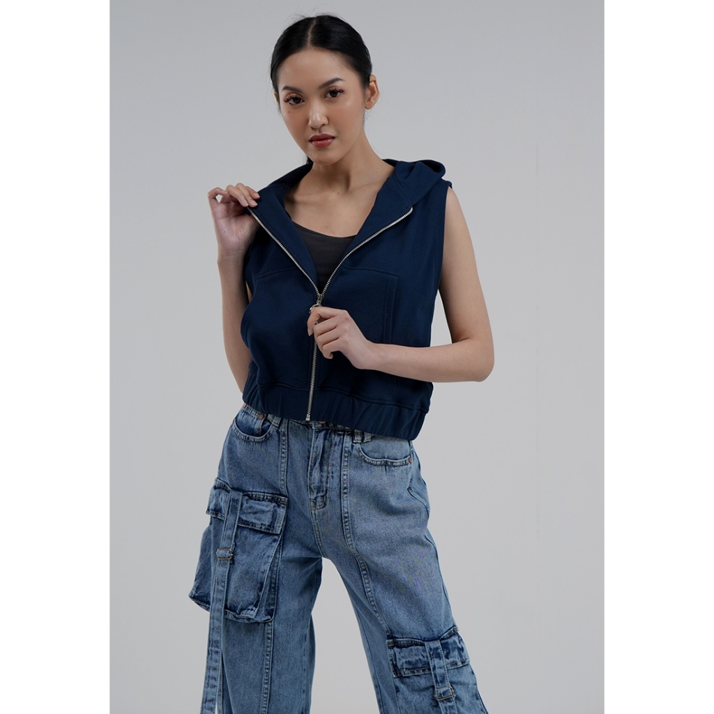 Hardware Clothing Atasan Jaket Wanita HWR Void Hoodie Vest