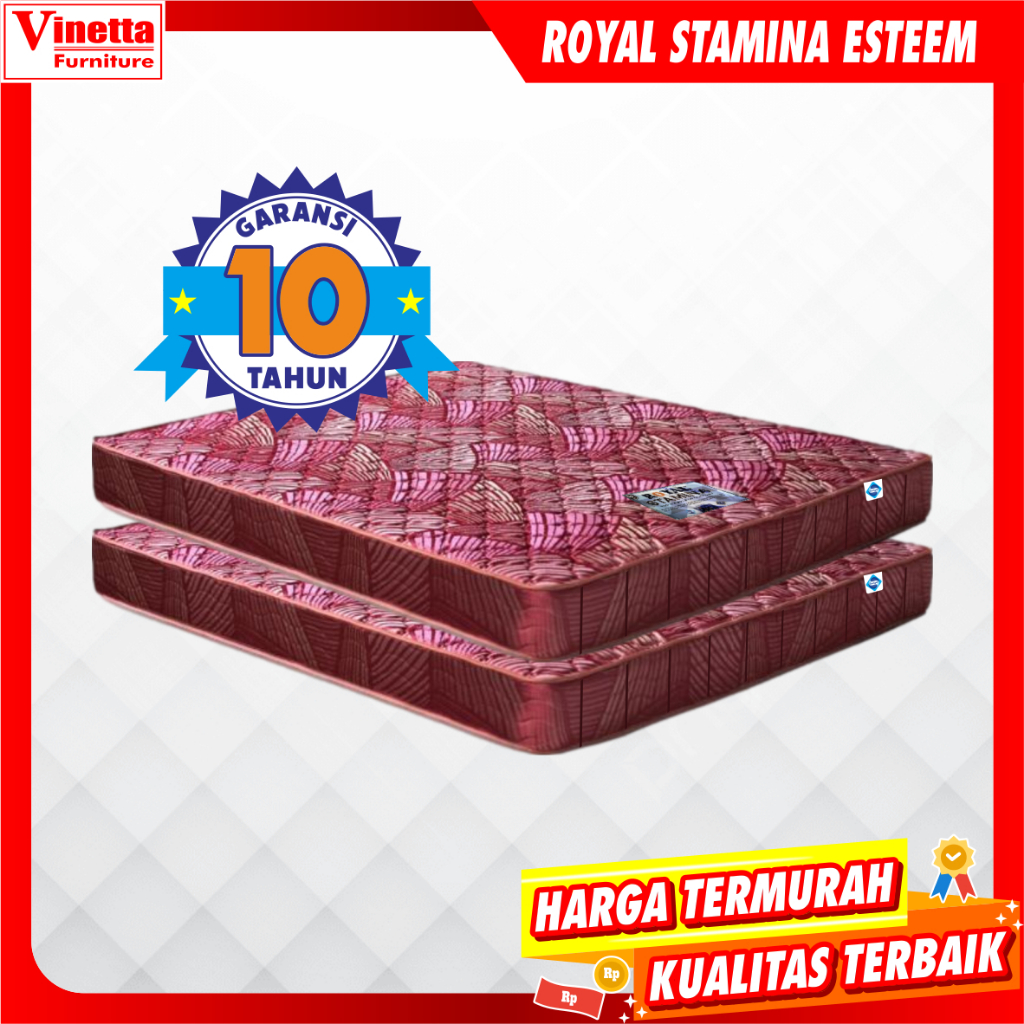 Kasur Busa Royal Foam Stamina Esteem Quilting Tebal 20cm Garansi 10Tahun