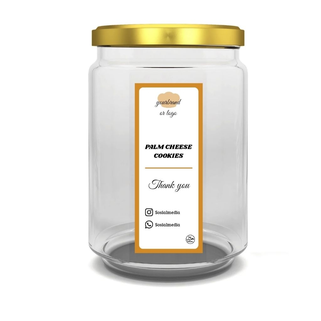 [ 35 pcs ] Stiker Box Kue Kering Packaging Cookies Custom by Lunastore ND01 - ND08