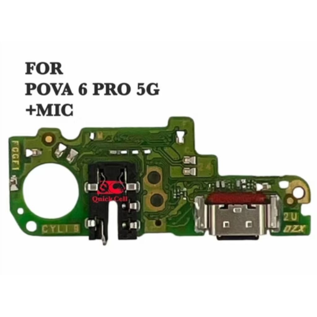 Papan Carger Conektor Cas Tecno Pova 6 pro 5G + Mic
