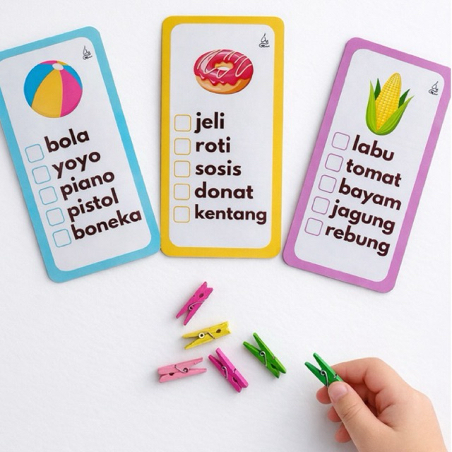 Kartu Tebak-tebakan sesuai Gambar Edukatif