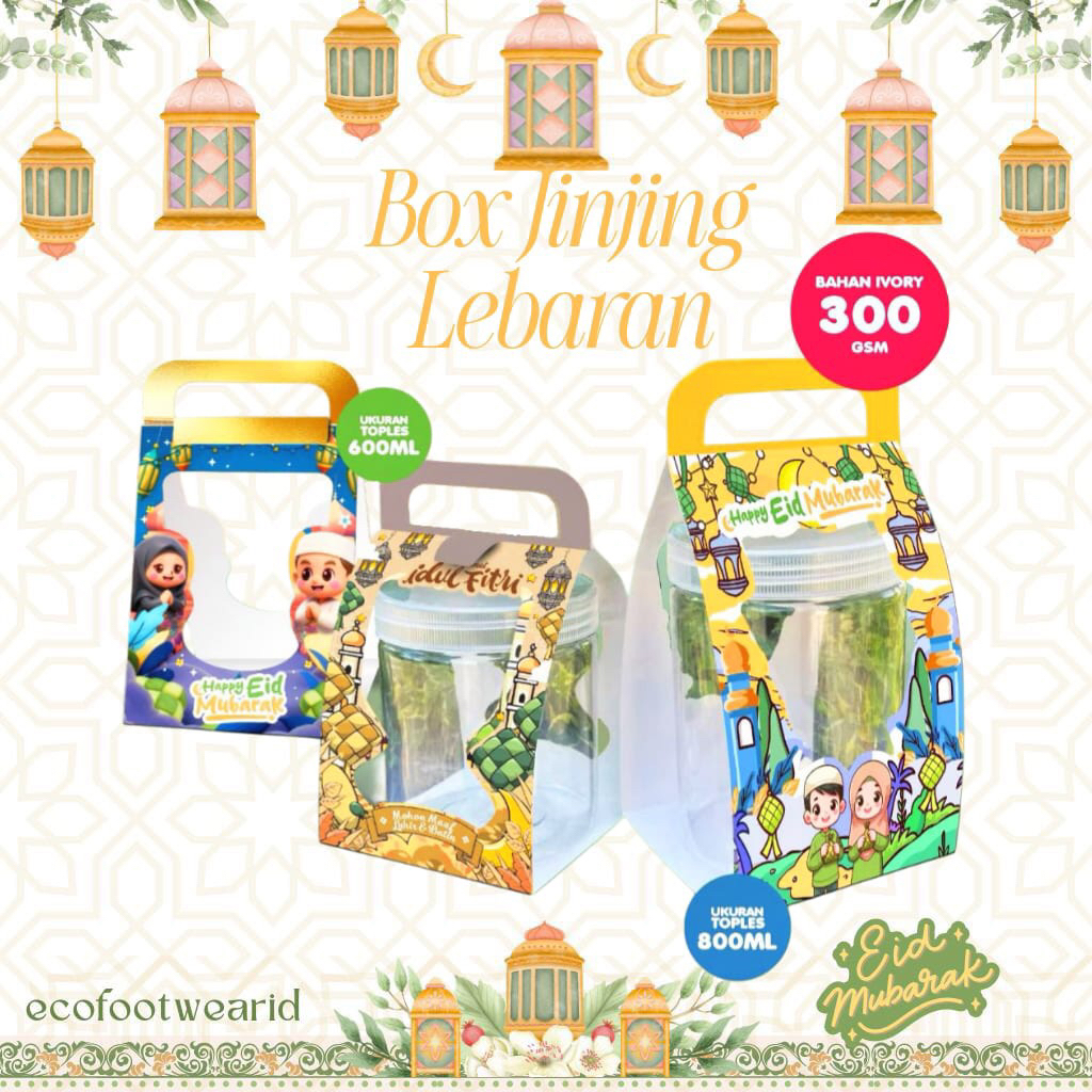 Box Jinjing Toples Tabung | Box Jinjing Toples Idul Fitri | Box Hampers Toples Lebaran 800ml & 600ml