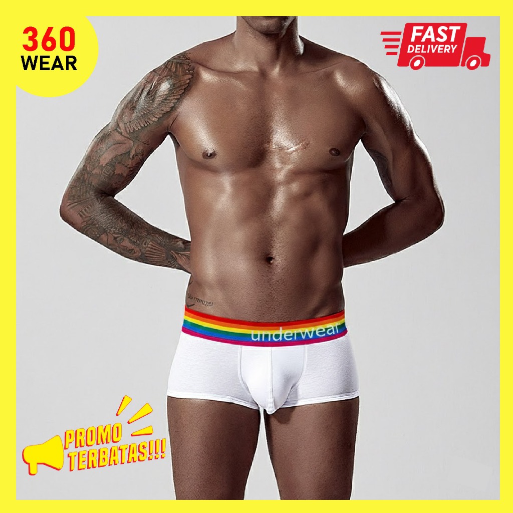 Celana Dalam Pria Men Underwear Katun Boxer Brief Sempak Pria Lelaki with Pouch