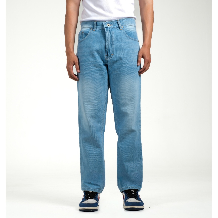 Trondheim Celana Jeans Pria Reguler Denim Nemanja Biobleach