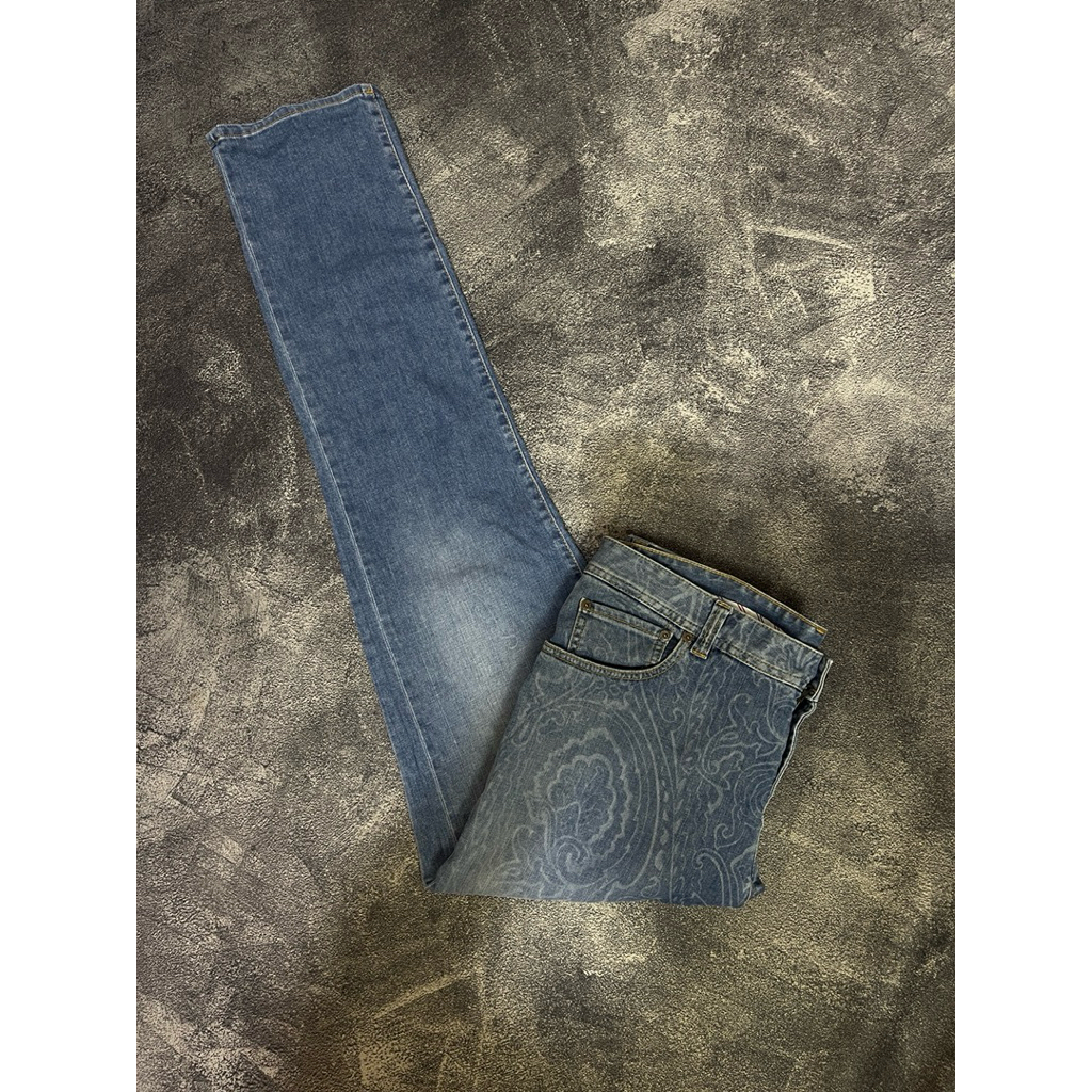 etro milano pants celana denim   sz 34