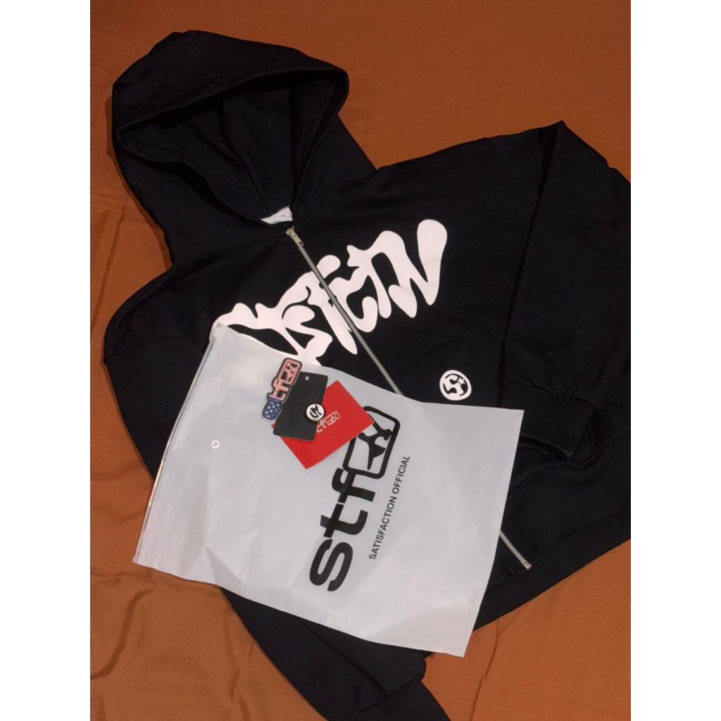 Hoodie Zipper Boxy Satisfaction 375gsm size M