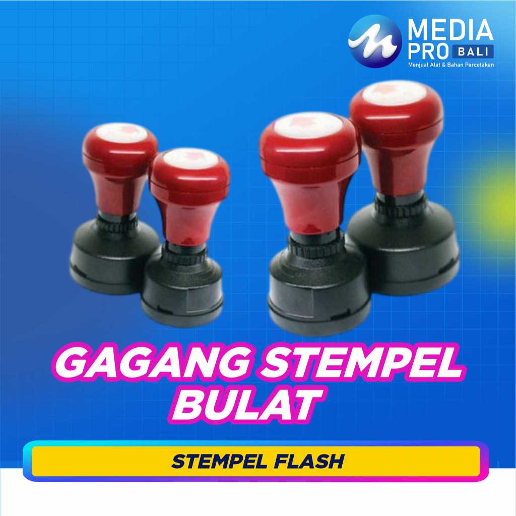 Gagang Stempel Flash Bulat