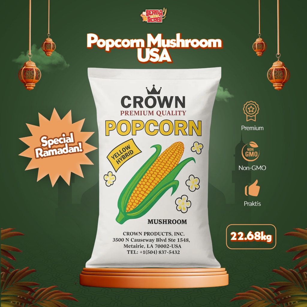 CROWN USA Popcorn Kernel Mushroom 1 ball - Premium