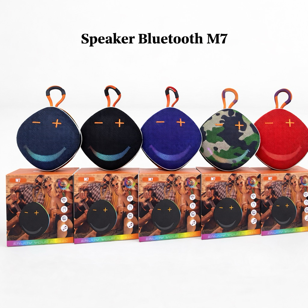 Speaker Bluetooth RGB LIGHT M7 High Power GOOD BASS Music Box Aktif Portable Wireless Support TF Car