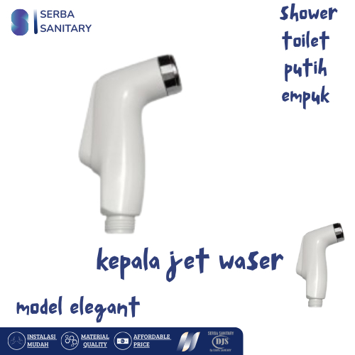 SOLVEX Kepala Jet Shower empuk Toilet Kloset Cebok Bidet Semprotan Plastik Putih