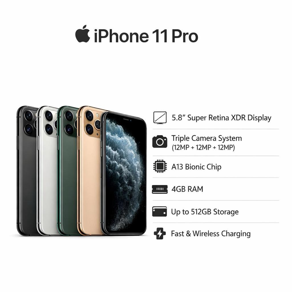 Apple Iphone 11 Pro 64/256 | 100% MULUS FULLSET SECOND INTER