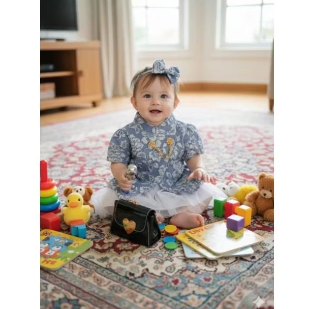 Setelan kebaya anak JANGGAN FUKURO//kebaya janggan 6-12 bln// kebaya janggan anak rok tutu