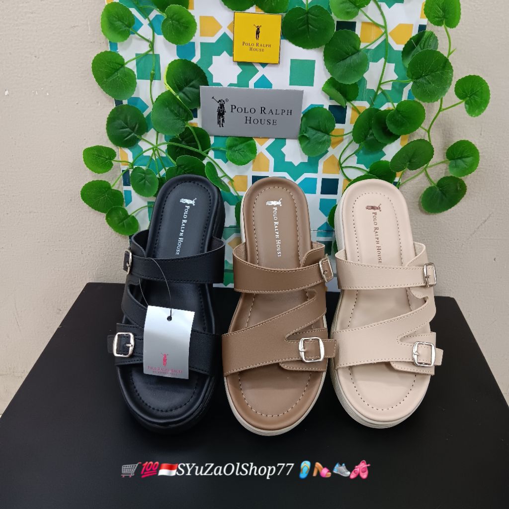 [Bisa COD/100% Original/Art RSB 07] Sandal Wanita POLO RALPH HOUSE/Sandal Wanita/Sandal Slide Wanita