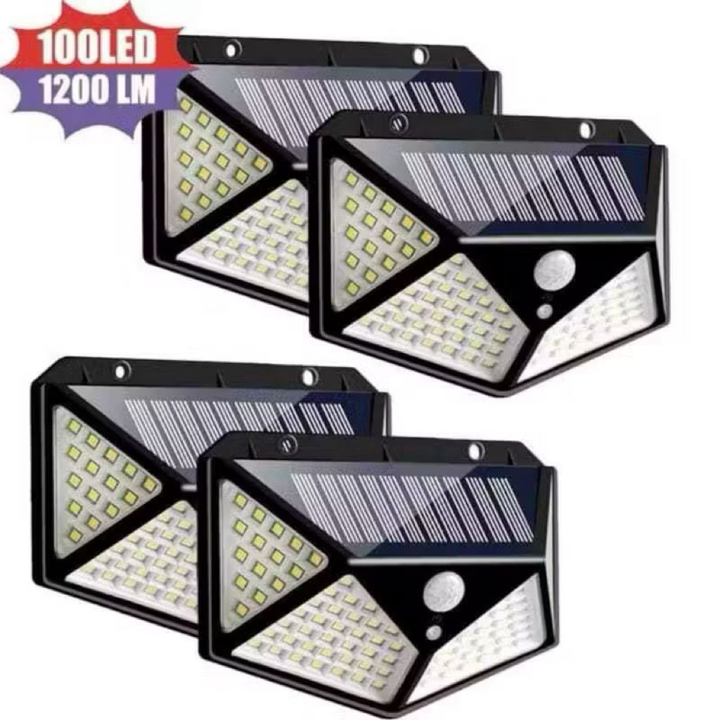 Lampu Solar Cell 100Led / Lampu Dinding 100Led /Lampu Taman Outdoor / Lampu Solarcell Tenaga Surya /