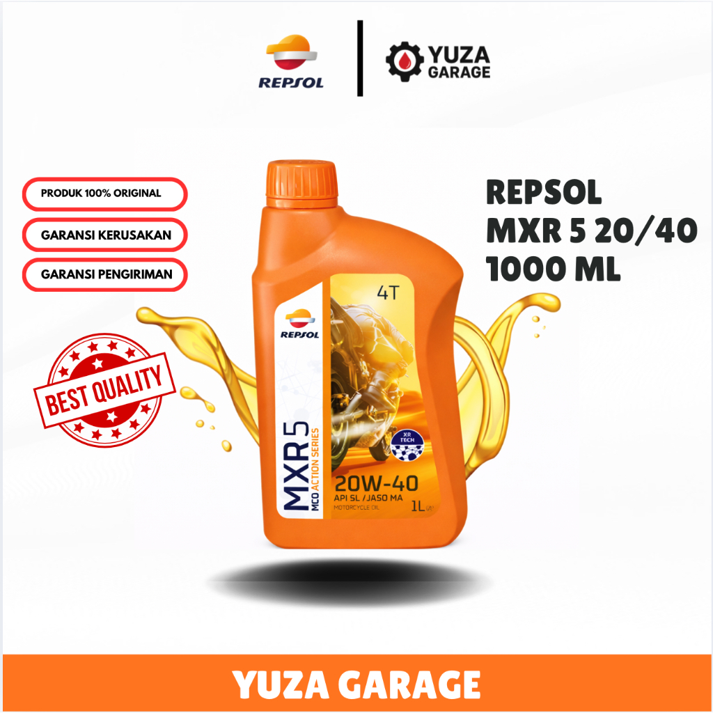 REPSOL MXR 5 20/40 1L Original Perlindunggan maksimal