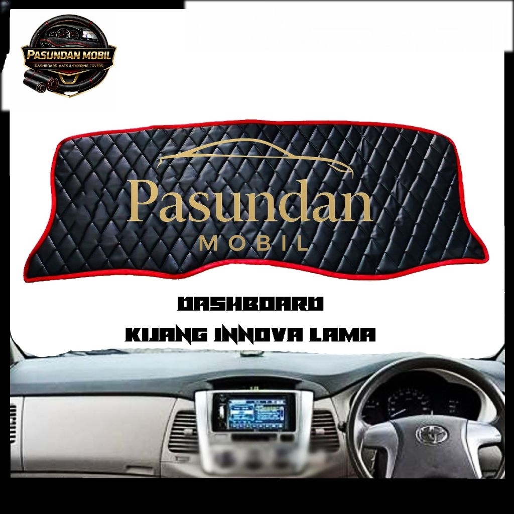 ALAS / COVER DASHBOARD KULIT SINTETIS MOTIF WAJIK Untuk KIJANG INNOVA LAMA