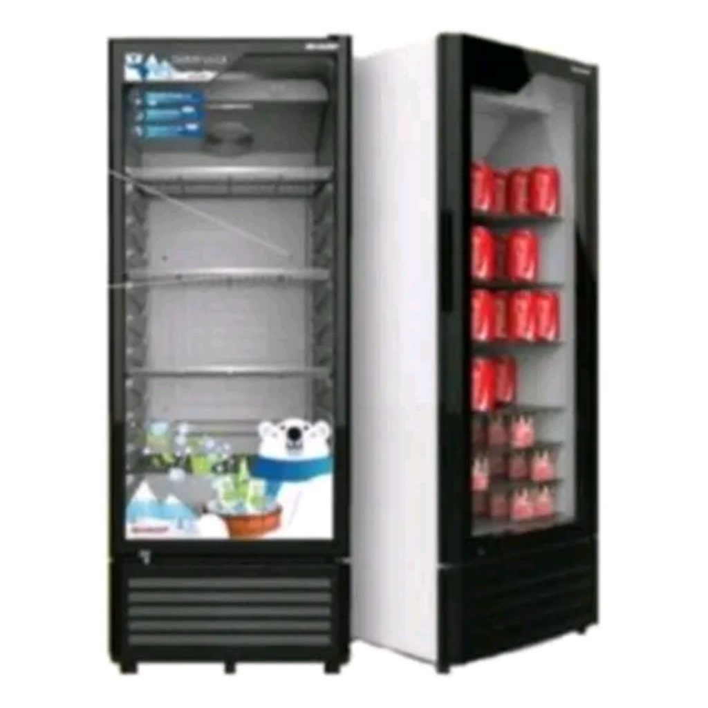 Showcase Sharp SCH-250FS Display Cooler SCH-250 SCH250FS 250 liter