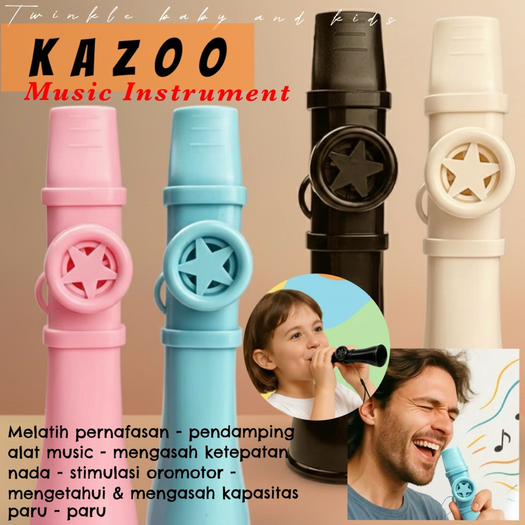 KAZOO FLUTE PROFESIONAL MODEL BARU SULING SERULING ALAT PENDAMPING MUSIC MUSIK STIMULASI OROMOTOR SP