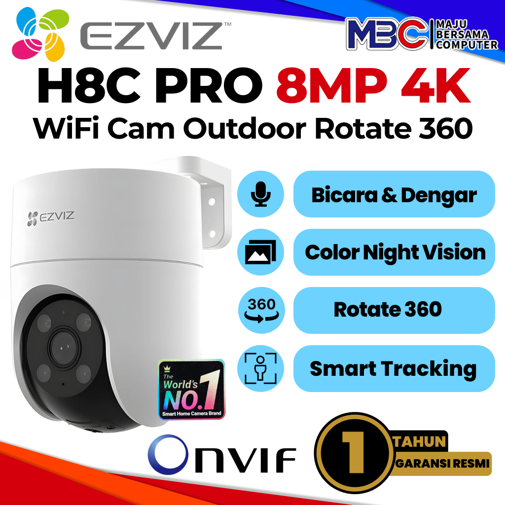 Ezviz H8C Pro 8MP 4K Rotate Outdoor - Smart CCTV Wifi Wireless Camera Smart IP Cam Hikvision Hik Vis