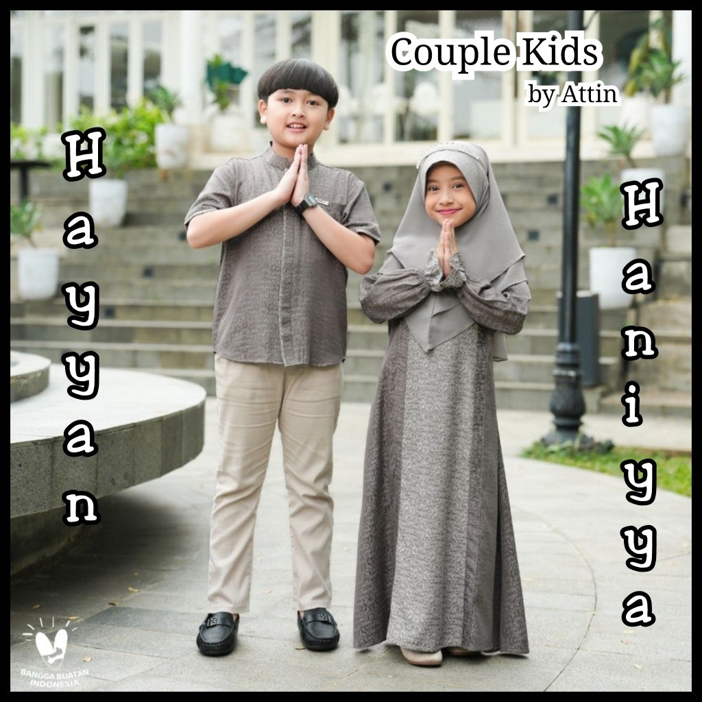 Couple kaka Adik Couple Kids Couple Anak Gamis Anak Koko Anak HAYYAN HANIYYA Couple Kids by Attin
