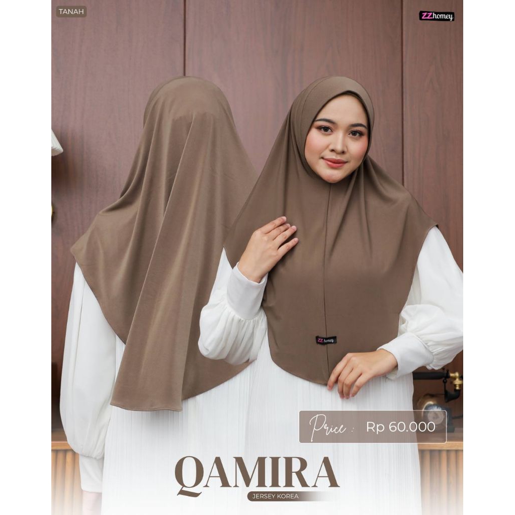 Hijab Bergo Qamira by Zzhomey Hijab Instan Murah Jilbab simple, rapi & nyaman dipakai seharian Bahan