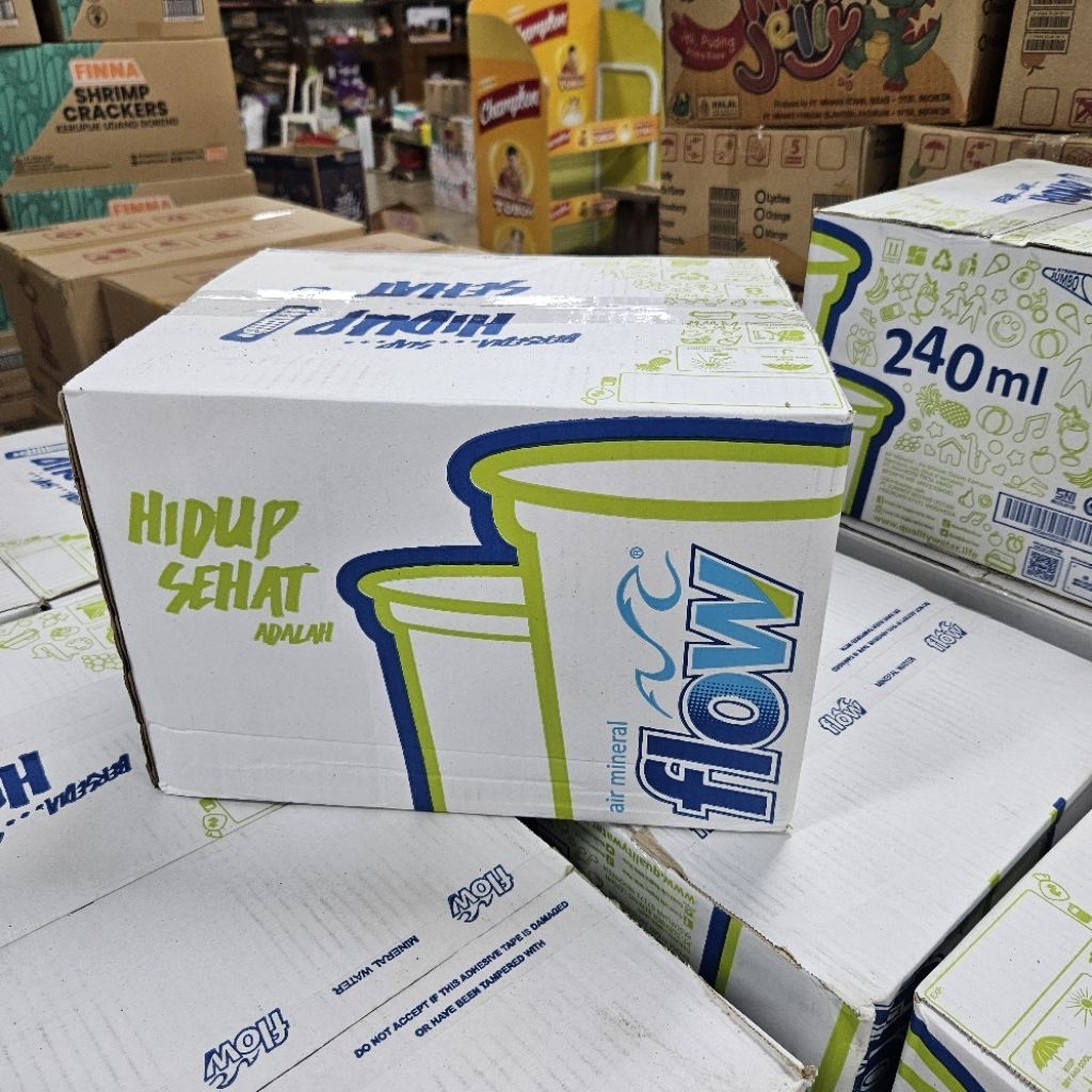 CTN 40*240ML - FLOW GELAS CUP AIR MINERAL /GOJEK ONLY