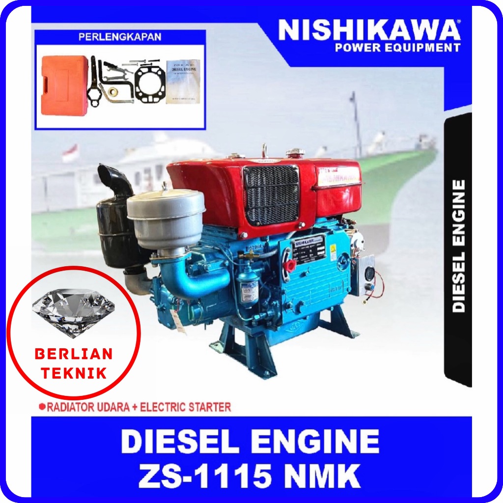 Mesin Penggerak Solar Engine Diesel Nishikawa ZS 1115 NMK / ZS1115NMK / 26 HP Radiator Starter