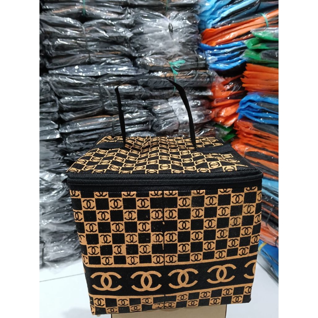 (60pcs) Tas Hajatan Kubus Resleting CHNL UK.22x22x20cm