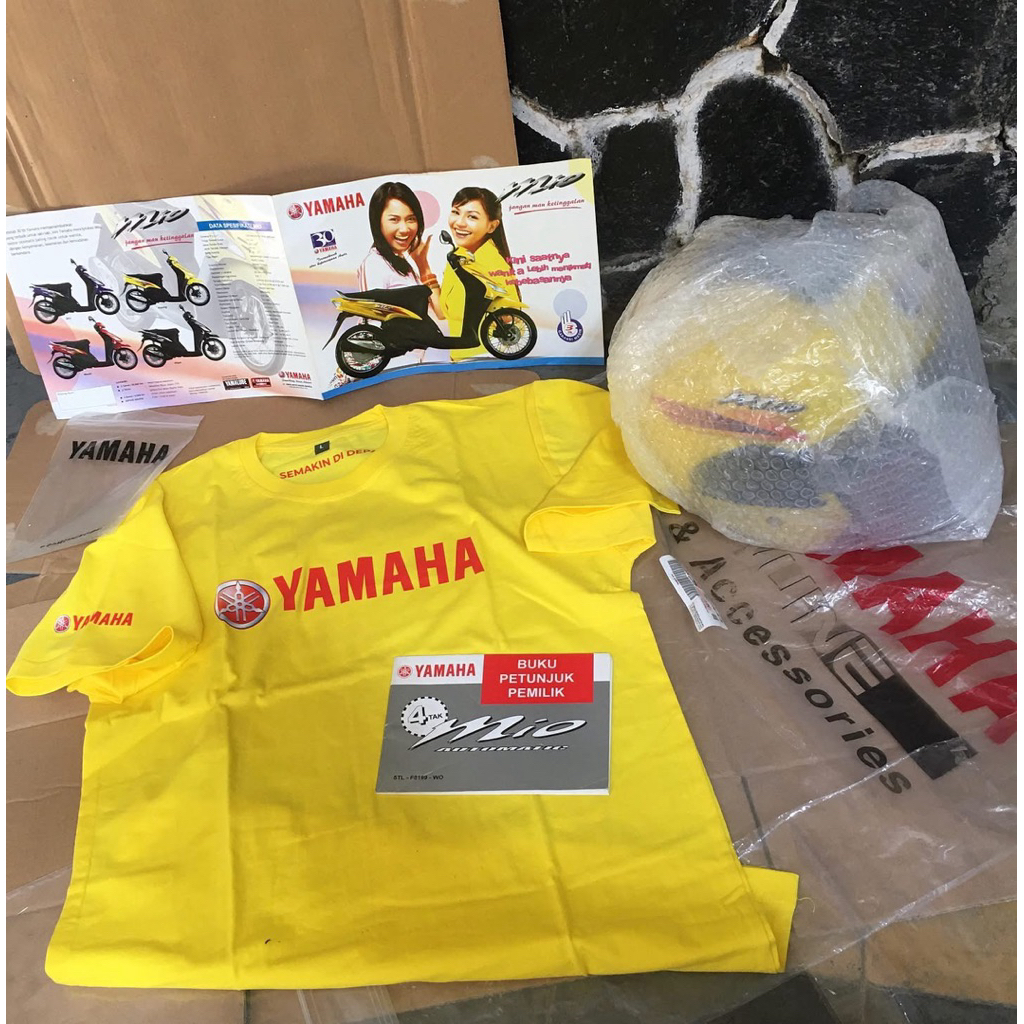 MANUALBOOK MIO SPORTY KUNING 2004 BUKU BROSUR MIO KUNING 2004 AKSESORIS HADIAH BAWAAN DEALER FULLSET