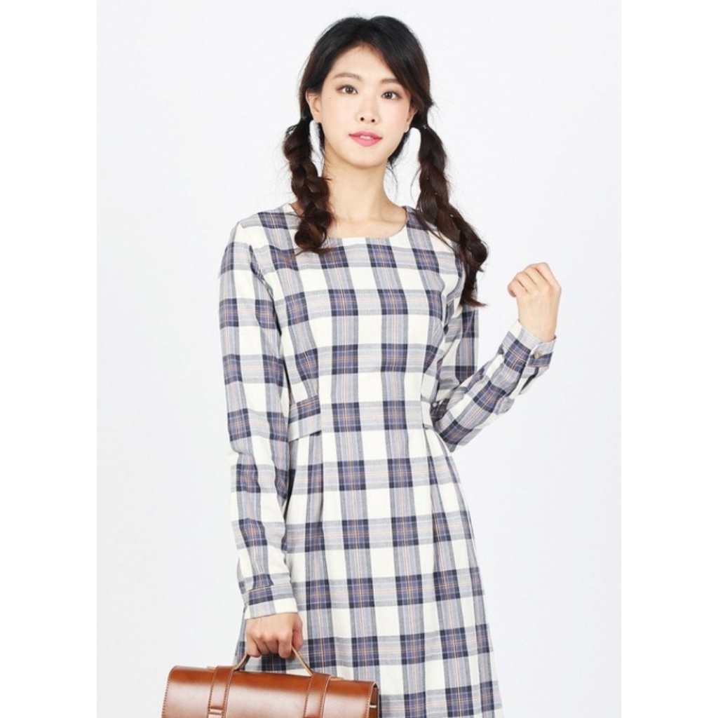 Dress kotak2 by SPAO