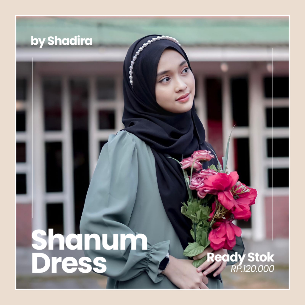 Shanum Dress by Shadira [READY STOK] Gamis Syar'i Bahan Wolfis, Gamis Wolfis, Gamis Polos, Gamis May