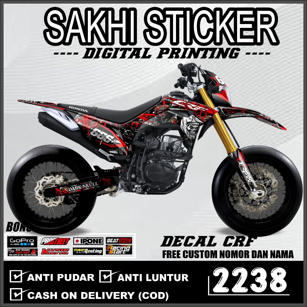 2238  Decal Full Body CRF 150L New Desain Racing Full Body Decal CRF 150