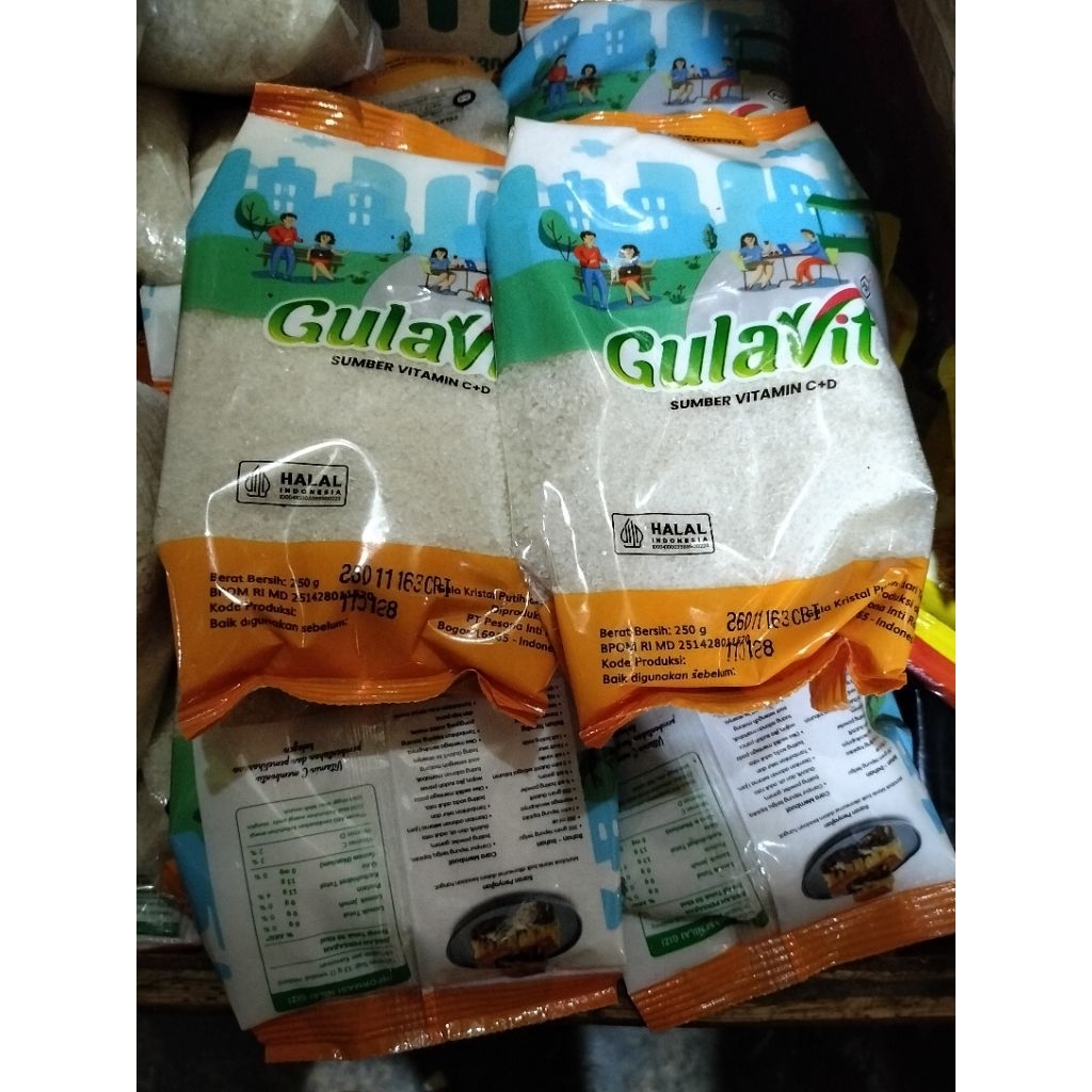 bumbu dapur ,gula pasir gulavit/250gr/1kg_rempah dua putri & logistik dapur