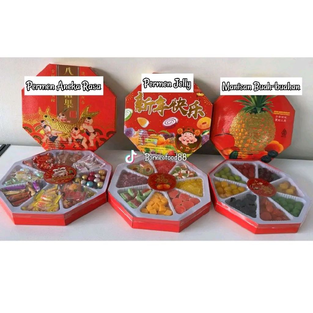 Manisan Khas Imlek / Manisan Buah Segi 8 / Bingkisan Imlek / Gift CNY / Bingkisan Sincia / Permen Kh