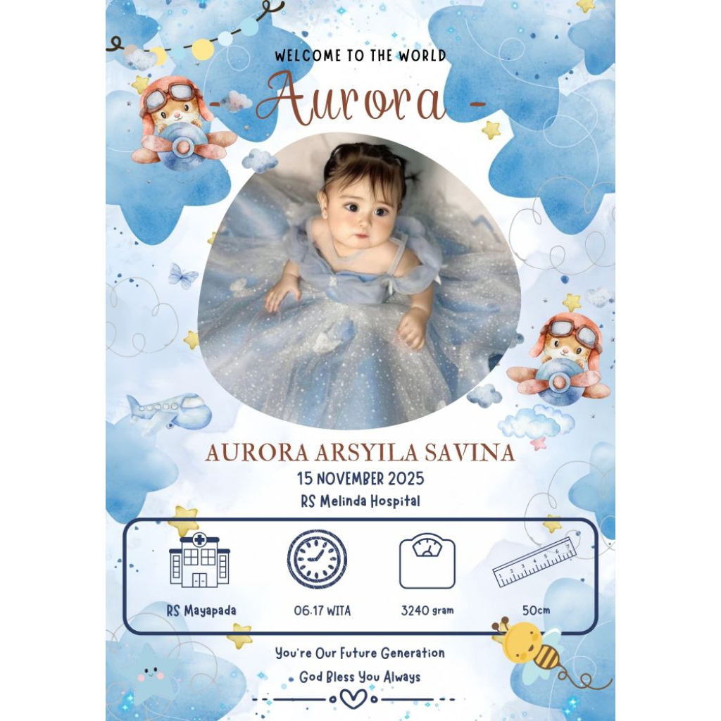 SEHARI JADI Bingkai Foto Custom tema bayi | Kolase Foto Wisuda Pernikahan Anniversary | Kado Unik | 