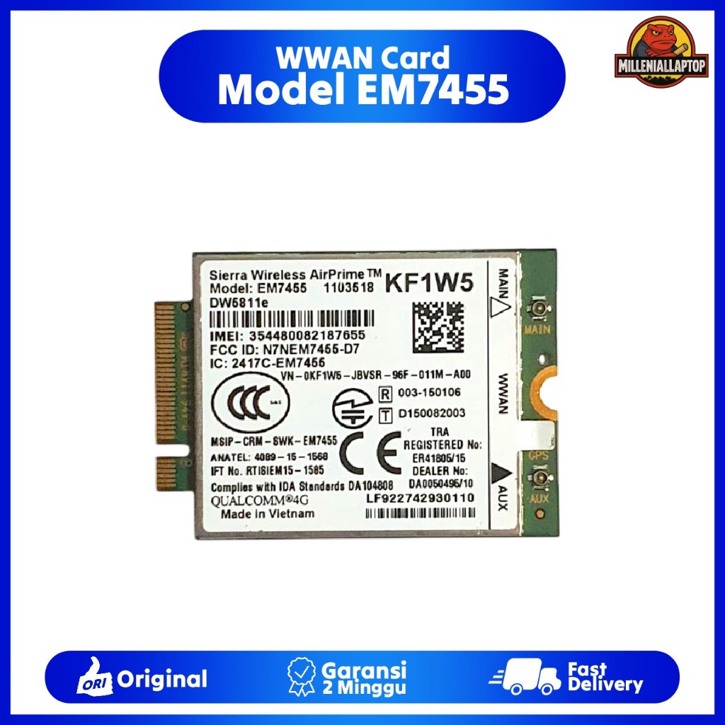 WWAN CARD 4G LTE MODEL L850-GL FIBOCOM WIRELESS