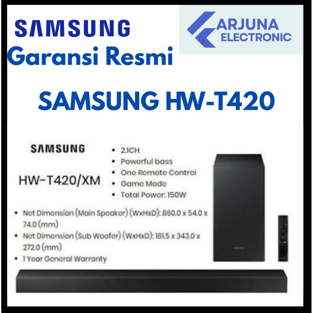 SAMSUNG HW-T420 / HWT420 / HW T420
SOUNDBAR 2.1 chanel