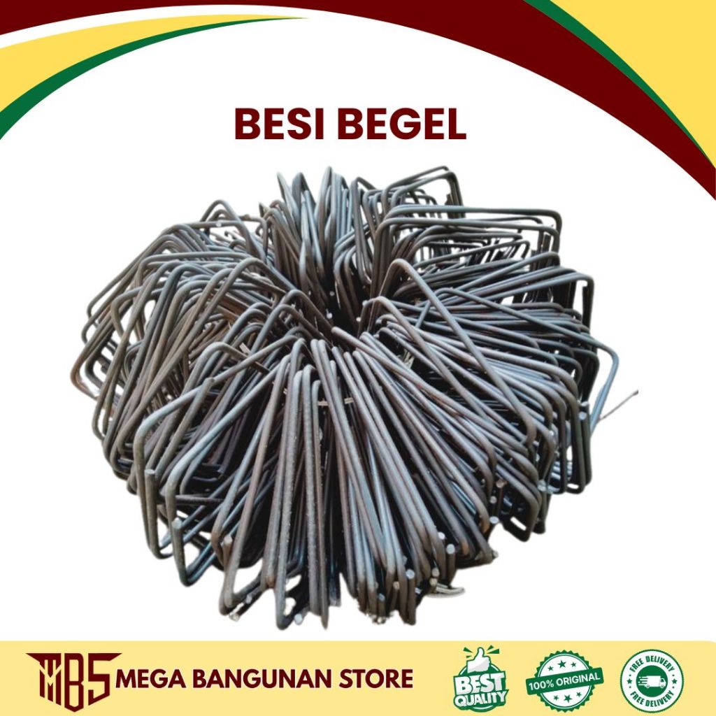 Cincin  Ring Besi/Ring Behel/Besi Begel Kolom ukuran 10x15/10x20/10x25cm |Per Ikat